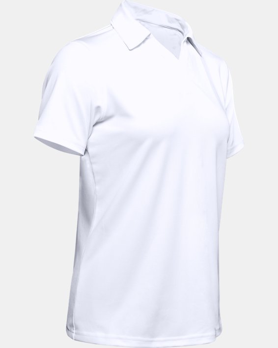 女士UA Performance Polo衫 in White image number 4
